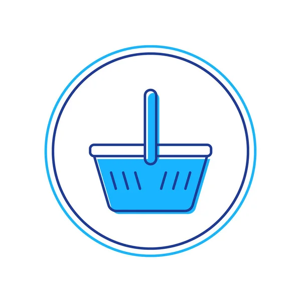 Filled outline Shopping basket icon isolated on white background. Online buying concept. Delivery service sign. Shopping cart symbol. Vector — Stock Vector