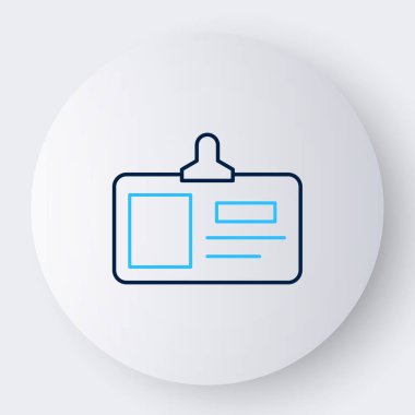 Beyaz arkaplanda çizgi tanımlama simgesi izole edildi. Sunum için, şirketin kimliği için, reklam için kullanılabilir. Renkli taslak konsepti. Vektör