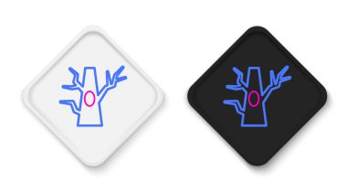 Çizgi Çıplak ağaç simgesi beyaz arkaplanda izole edildi. Renkli taslak konsepti. Vektör