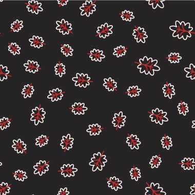 Çizgi Yaprak simgesi siyah arkaplanda izole edilmiş. İşaret bırakıyor. Taze doğal ürün sembolü. Vektör