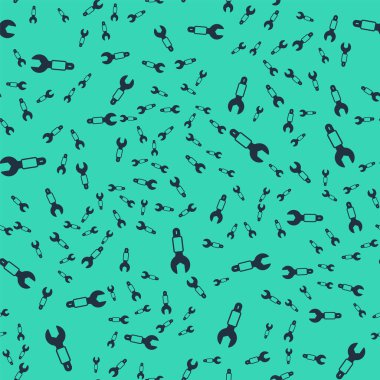 Siyah anahtarlı simge, yeşil arkaplanda izole edilmiş pürüzsüz desen. Anahtar tamir aleti. Servis aracı sembolü. Vektör