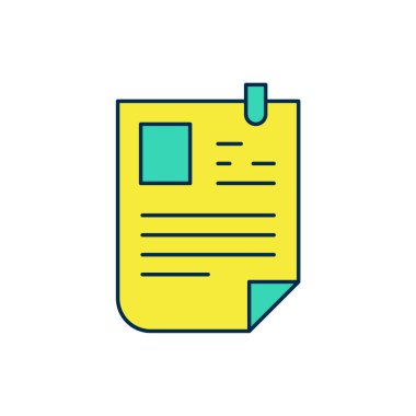 Doldurulan Özgeçmiş simgesi beyaz arkaplanda izole edildi. Özgeçmiş başvurusu. Profesyonel personel aranıyor. Personel analizi devam ediyor. Vektör