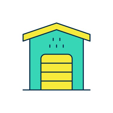 Beyaz arka planda izole edilmiş bir taksi arabası simgesi ana hatlarıyla dolu. Vektör