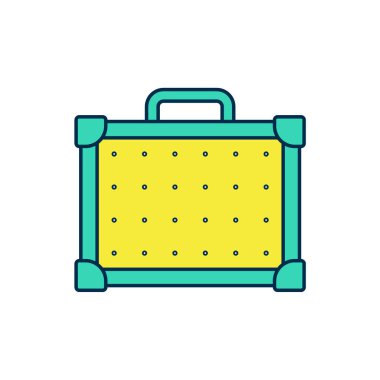 Doldurulmuş Gitar Yükseltici simgesi beyaz arkaplanda izole edildi. Müzik aleti. Vektör