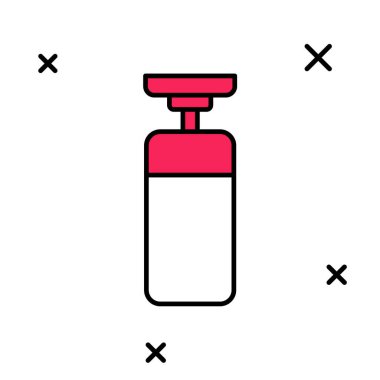 Beyaz arkaplanda izole edilmiş ana hatlı kum torbası simgesi. Vektör