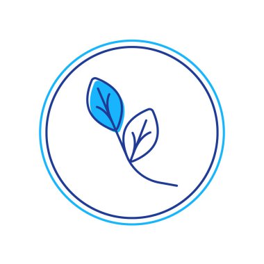 Doldurulmuş Yaprak simgesi beyaz arkaplanda izole edildi. İşaret bırakıyor. Taze doğal ürün sembolü. Vektör