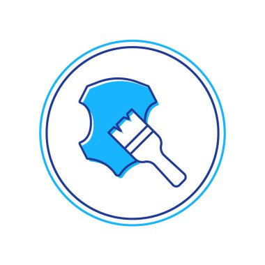 Beyaz arkaplanda izole edilmiş ana hatlı deri simgesi. Vektör