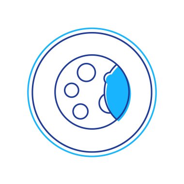 Doldurulmuş Ay evreleri simgesi beyaz arkaplanda izole edildi. Vektör