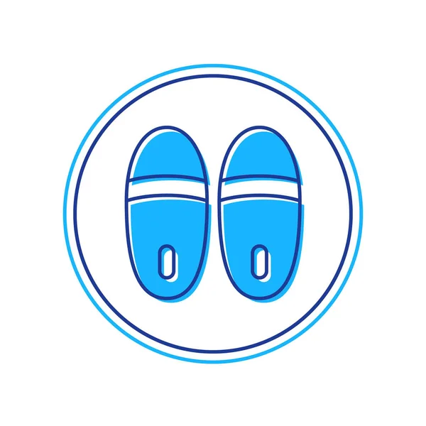 Filled Outline Slippers Icon Isolated White Background Flip Flops Sign — Stock Vector