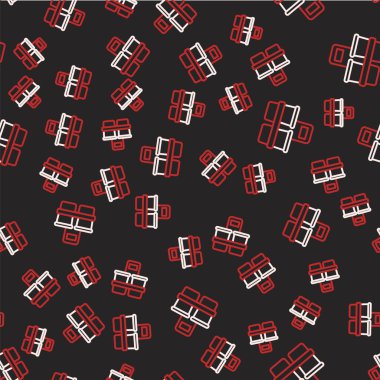 Çizgili kahve fincanı siyah arka planda izole edilmiş ikon haline gelir. Vektör