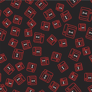 Çizgi Kitabı simgesi siyah arkaplanda izole edilmiş. İlk cilt. Vektör