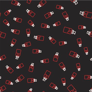 Bir şişe sıvı antibakteriyel sabun ve siyah arkaplanda izole edilmiş ikon. Dezenfeksiyon, hijyen, cilt bakımı. Vektör