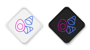 Sebze ikonlu tavuk yumurtası beyaz arka planda izole edilmiş. Renkli taslak konsepti. Vektör