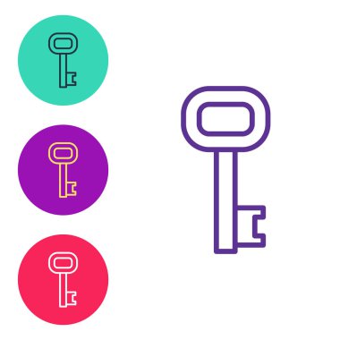 Satır simgesini beyaz arkaplanda izole et. Simgeleri renklendirin. Vektör