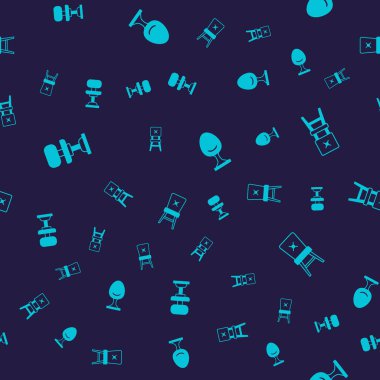 Ofis sandalyesini, sandalyeyi, koltuğu ve pürüzsüz şablonu ayarlayın. Vektör