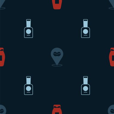 Şampuan seti, gülen dudaklar ve pürüzsüz desenli tırnak cilası. Vektör