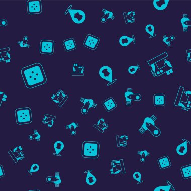 Elbiseler, makine, deri ve fermuar için dikiş düğmesini kusursuz desene ayarlayın. Vektör