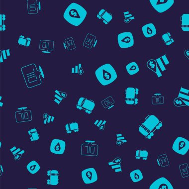 Sözcük yağı, turta grafiği ve dolar, sembollü yağ damlası ve pürüzsüz desenli demiryolu deposu. Vektör