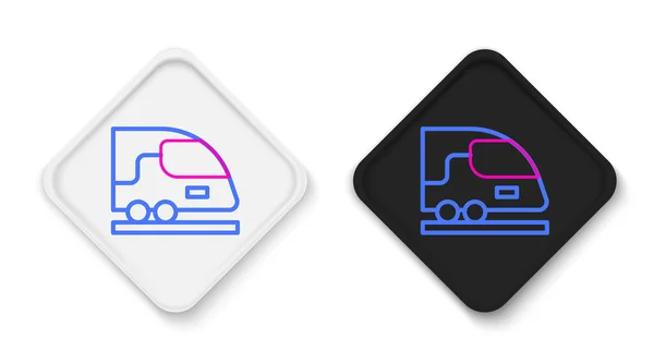 Línea Icono Del Tren Alta Velocidad Aislado Sobre Fondo Blanco — Vector de stock