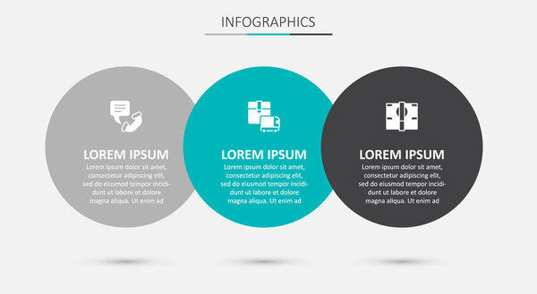 Set Delivery cargo truck, Telephone 24 hours support and Stacks paper money cash. Business infographic template. Vector