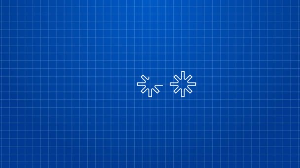 Fehér vonal Jelszó védelem és biztonsági hozzáférés ikon elszigetelt kék háttér. Biztonság, biztonság, védelem, adatvédelem. 4K Videó mozgás grafikus animáció — Stock videók