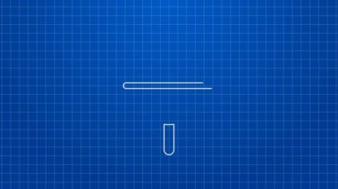 Mavi arka planda su musluğu simgesi olan beyaz çizgili lavabo. 4K Video hareketli grafik canlandırması