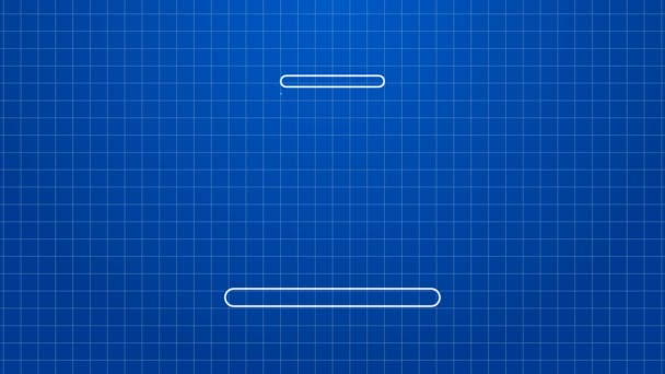 Bílá čára Inkwell ikona izolované na modrém pozadí. Grafická animace pohybu videa 4K — Stock video