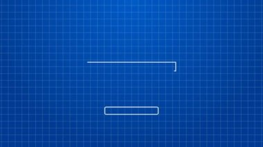 Beyaz çizgi havan ve tokmak simgesi mavi arkaplanda izole edildi. 4K Video hareketli grafik canlandırması