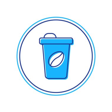 Beyaz arka planda izole edilmiş bir şekilde kahve bardağını doldurdum. Vektör