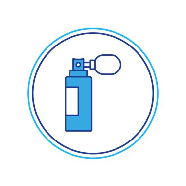 Doldurulmuş Parfüm simgesi beyaz arkaplanda izole edildi. Vektör