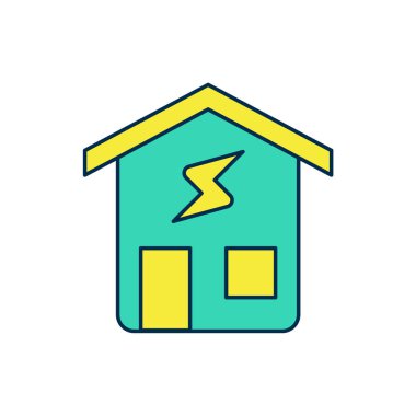 Doldurulmuş Akıllı ev simgesi beyaz arkaplanda izole edildi. Uzaktan kumanda. Vektör