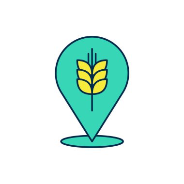 Pirinç, buğday, mısır, yulaf, çavdar ve beyaz arka planda izole edilmiş arpa ikonu ile kaplanmış mısır gevrekleri. Buğday ekmeği sembolleri. Vektör