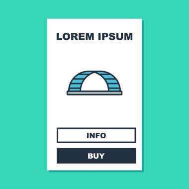 Doldurulmuş ana hatlı Maymun çubuğu simgesi turkuaz arkaplanda izole edildi. Vektör