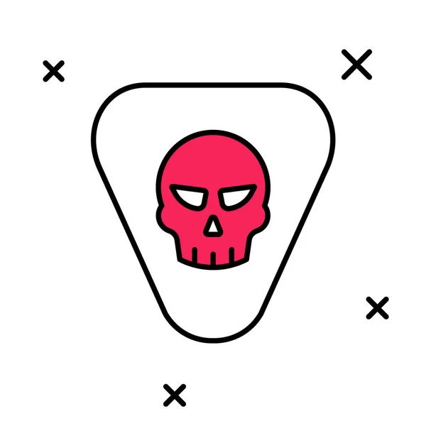 Vyplněný obrys Kytara pick ikona izolované na bílém pozadí. Hudební nástroj. Vektor — Stockový vektor
