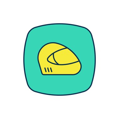 Beyaz arkaplanda izole edilmiş ana hatlı yarış başlığı simgesi. Olağanüstü bir spor. Spor malzemeleri. Vektör