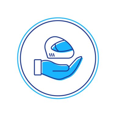 Beyaz arkaplanda izole edilmiş ana hatlı yarış başlığı simgesi. Olağanüstü bir spor. Spor malzemeleri. Vektör