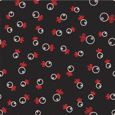 Çizgi Aygırı küpeleri simgesi siyah arkaplanda izole edilmiş kusursuz desen. Mücevher aksesuarları. Vektör