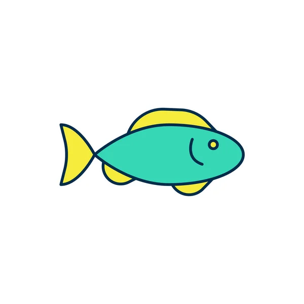 필그림의 물고기 아이콘은 흰색 배경에 분리되어 있다. Vector — 스톡 벡터