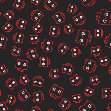 Çizgi Araç Kutusu simgesi siyah arkaplanda izole edilmiş. Alet kutusu tabelası. Vektör