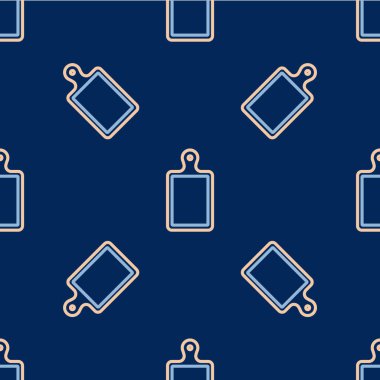 Çizgi kesme tahtası simgesi mavi arkaplanda izole edilmiş. Kesme tahtası sembolü. Vektör