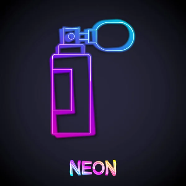 Glowing Neon Line Perfume Icon Isolated Black Background Vector — Stock Vector