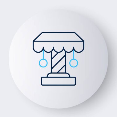 Çizgi Çekim Atlıkarınca simgesi beyaz arkaplanda izole edildi. Eğlence parkı. Çocuklar için eğlence parkı, eğlence parkı. Renkli taslak konsepti. Vektör