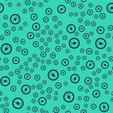 Siyah Motor gaz göstergesi simgesi yeşil arka planda izole edilmiş pürüzsüz desen. Yakıt göstergesi boş. Tam depo göstergesi. Vektör