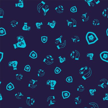 Para çantasını kalkanla, House 'u, uçağı elinde ve araba sigortasını da sorunsuz bir şekilde ayarla. Vektör