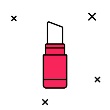 Doldurulmuş ruj simgesi beyaz arkaplanda izole edildi. 8 Mart. Uluslararası Mutlu Kadınlar Günü. Vektör