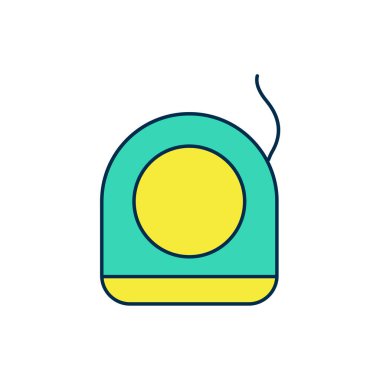 Doldurulmuş diş ipi simgesi beyaz arkaplanda izole edildi. Vektör