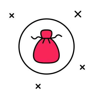 Beyaz arkaplanda izole edilmiş ana hatlı Wonton simgesi. Çin yemeği. Vektör