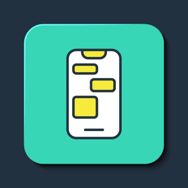 Mobil Mobil Hattı doldurulmuş 24 saat destek simgesi mavi arkaplanda izole edildi. Tüm gün müşteri destek merkezi. Tam zamanlı çağrı servisi. Turkuaz kare düğme. Vektör