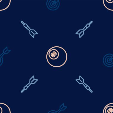 Klasik dart tahtası ve ok, Dart ve bilardo bilardo topu. Vektör