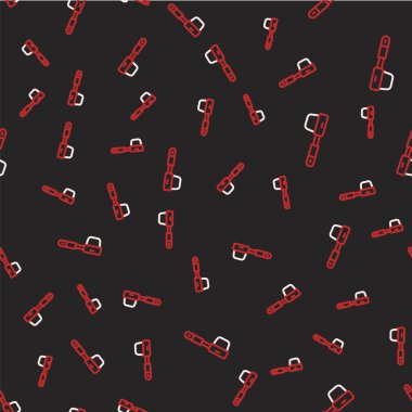 Line Coffee filtre tutucu simgesi siyah arka planda izole edilmiş. Vektör